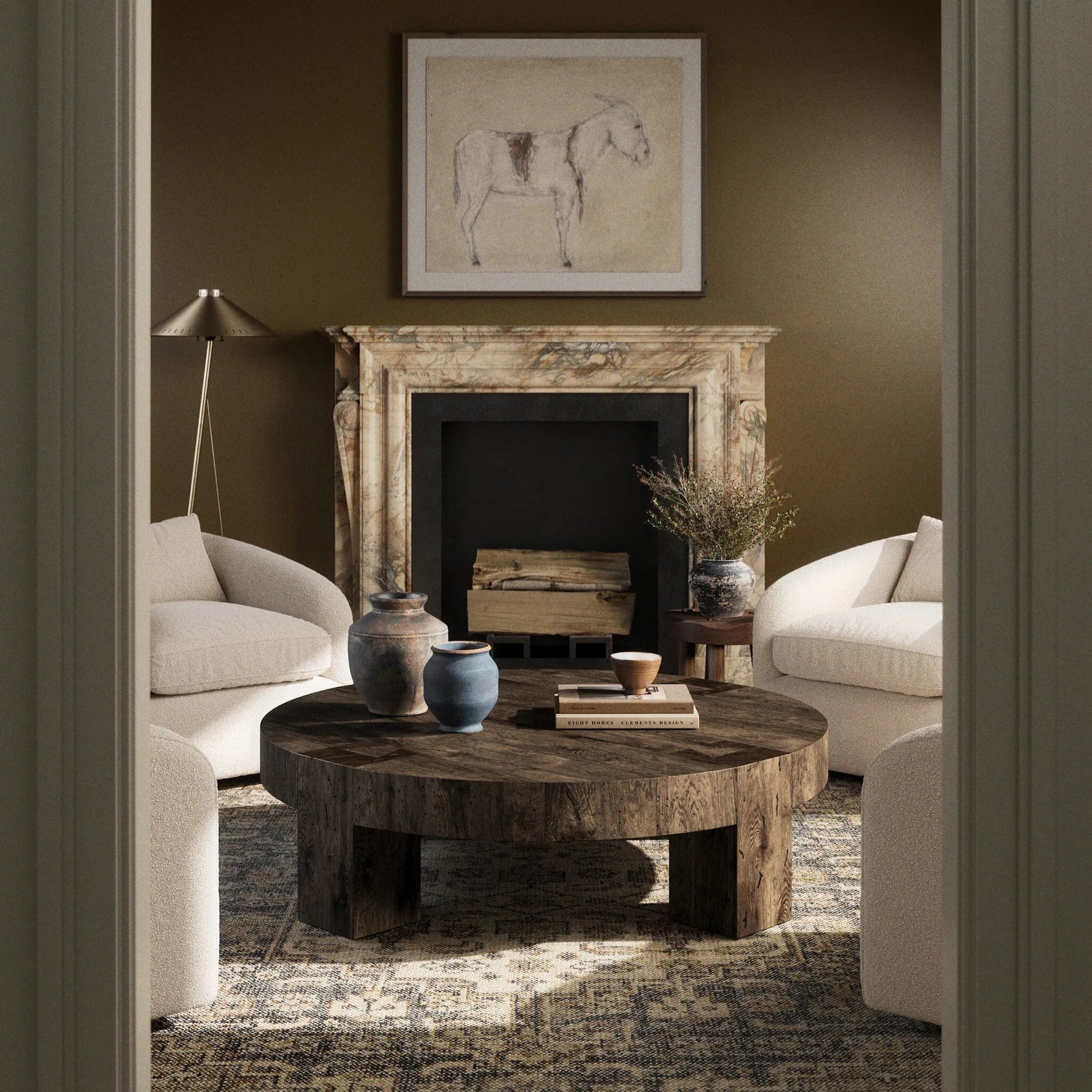Abaso Round Coffee Table by Four Hands. Made from unique in a unique style.
