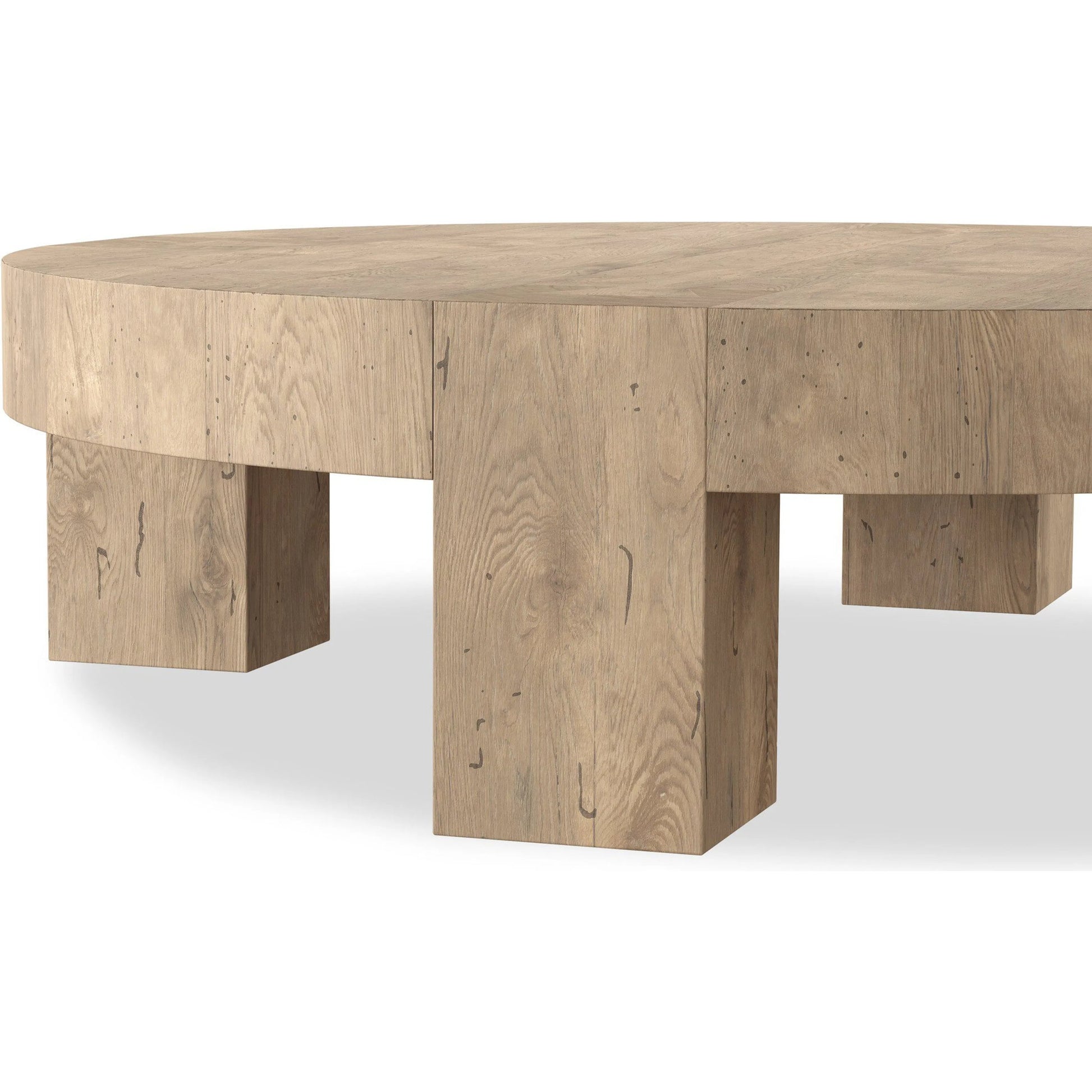 Abaso Round Coffee Table by Four Hands. Made from unique in a unique style.