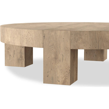 Abaso Round Coffee Table by Four Hands. Made from unique in a unique style.