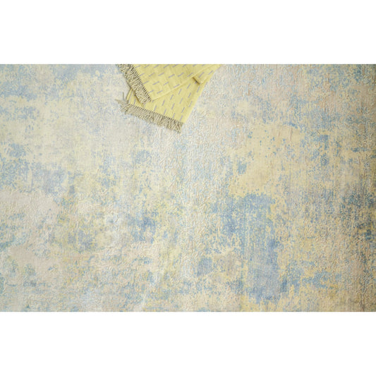 Roset 2508 Rug by Exquisite Rugs in beige, blue. Made from bamboo silk in a unique style.