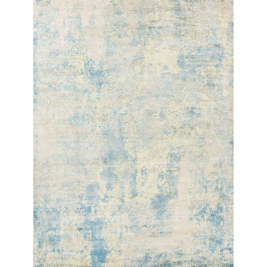 Roset 2508 Rug by Exquisite Rugs in beige, blue. Made from bamboo silk in a unique style.