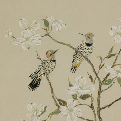 Tan Chinoiserie by Laurel-Dawn Latshaw by Four Hands. Made from textured fine art paper in a unique style.