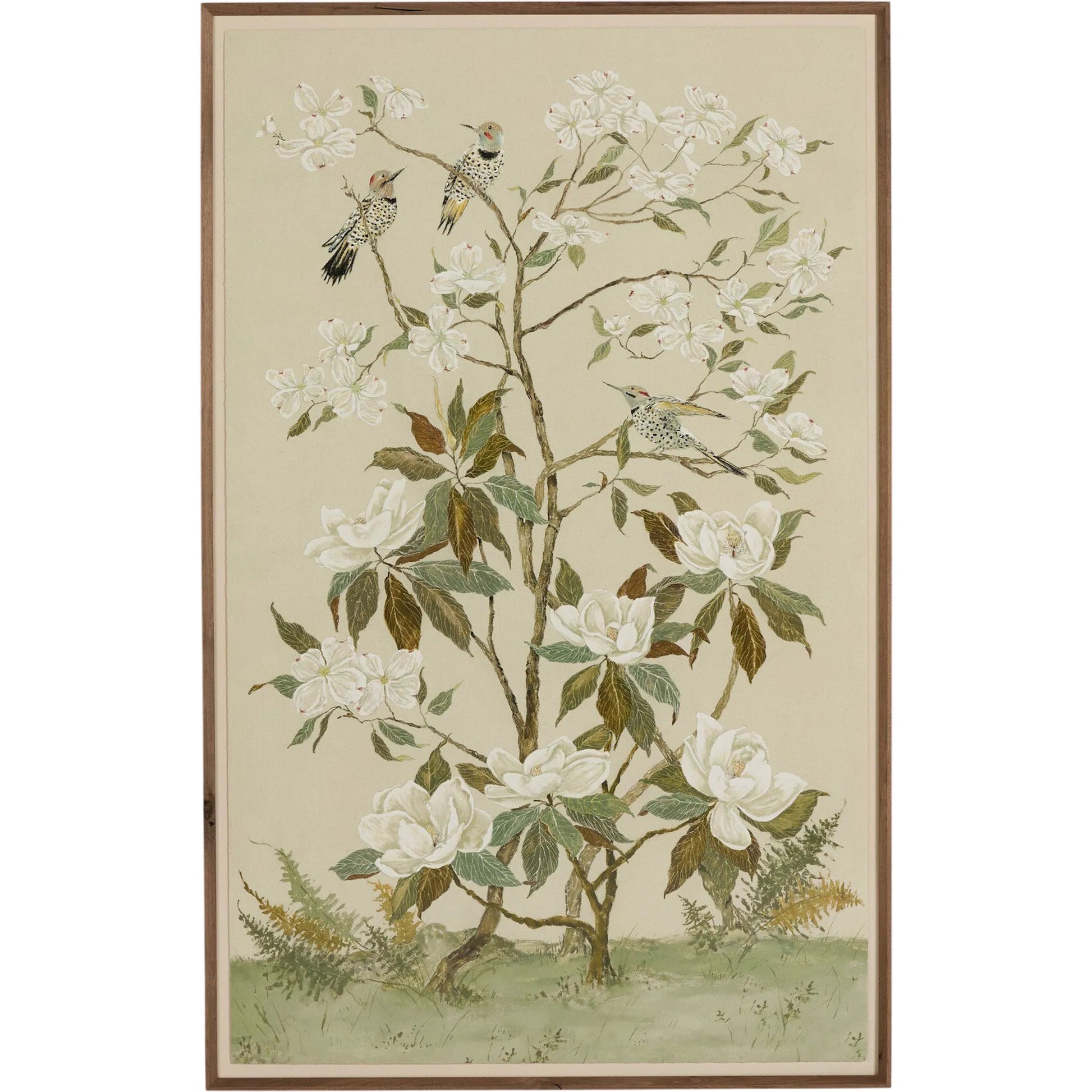 Tan Chinoiserie by Laurel-Dawn Latshaw by Four Hands. Made from textured fine art paper in a unique style.