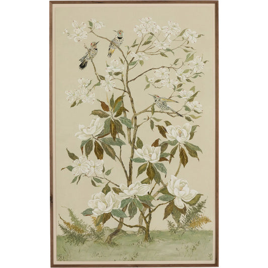 Tan Chinoiserie by Laurel-Dawn Latshaw by Four Hands. Made from textured fine art paper in a unique style.