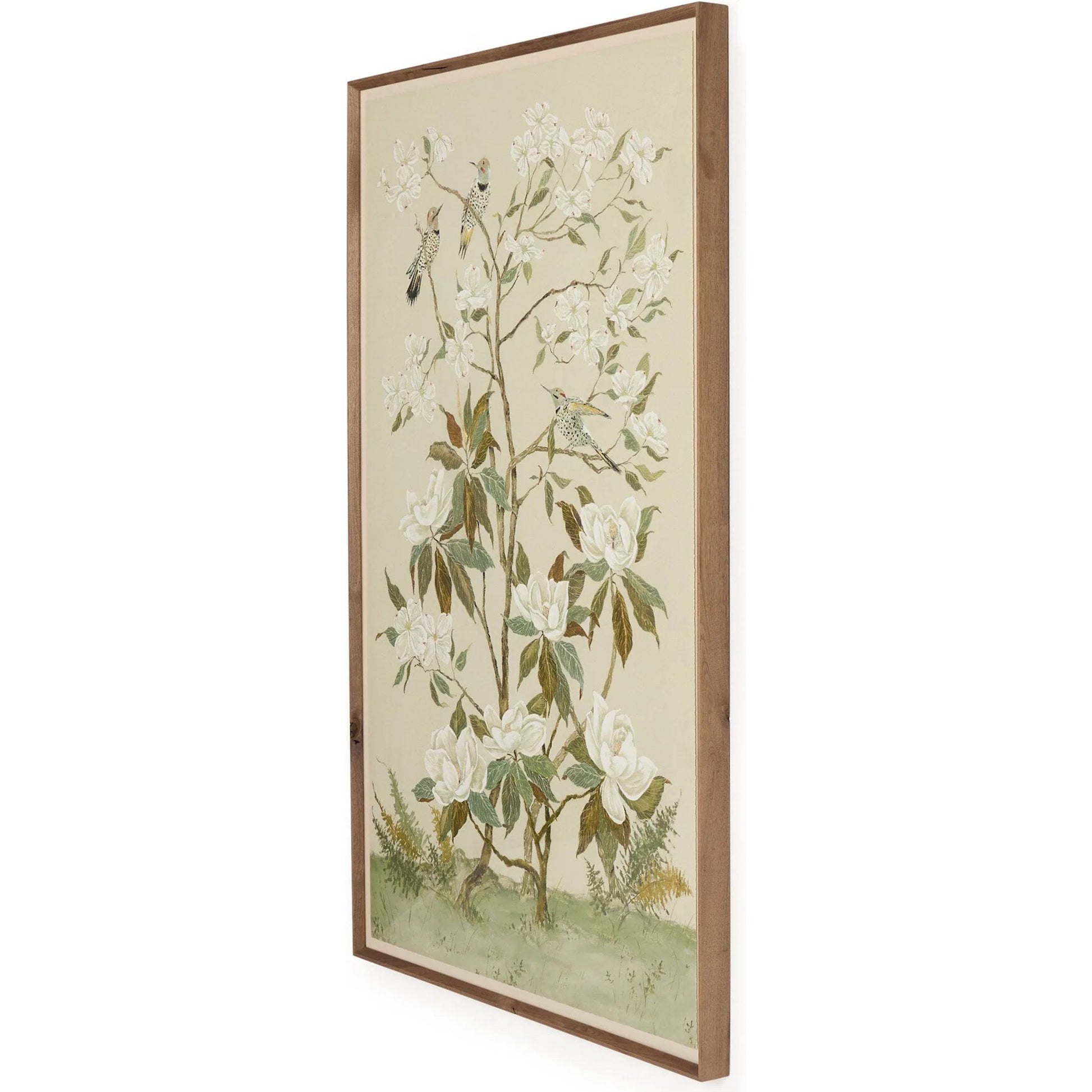 Tan Chinoiserie by Laurel-Dawn Latshaw by Four Hands. Made from textured fine art paper in a unique style.