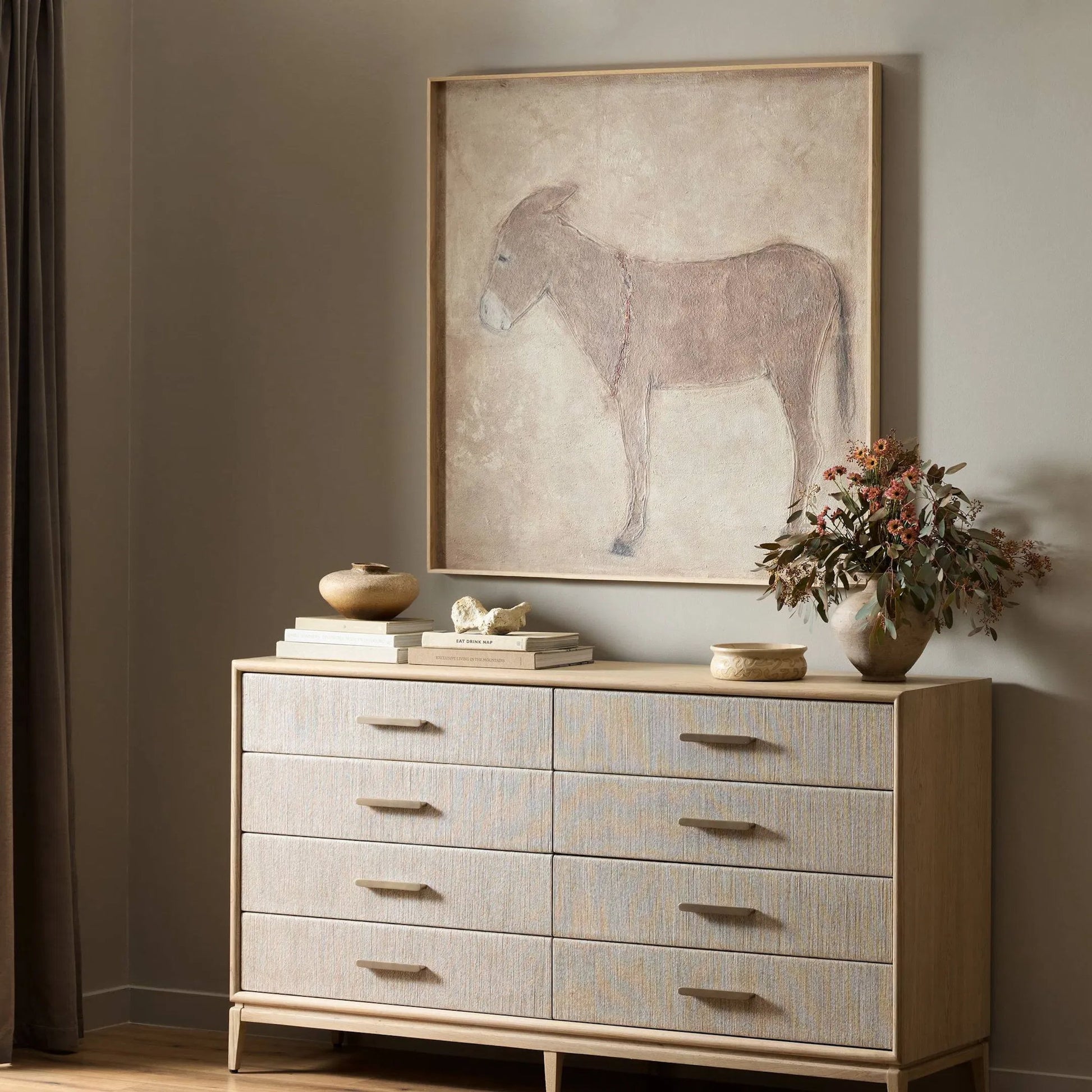 Burro Marron by Paul Meyer by Four Hands. Made from maple panel in a unique style.