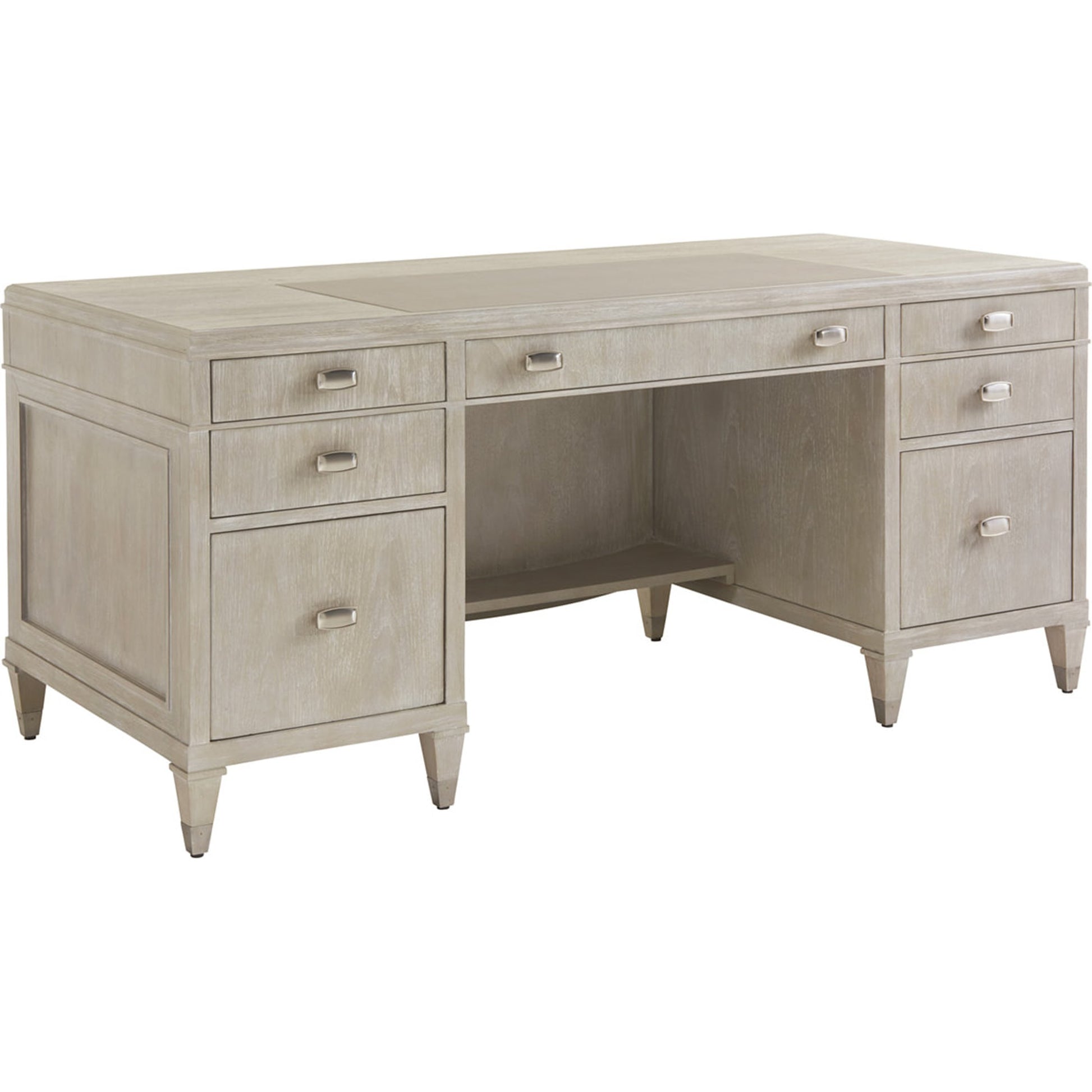 Avery Executive Desk by Sligh in pearl gray. Made from unique in a cottage & farmhouse style.