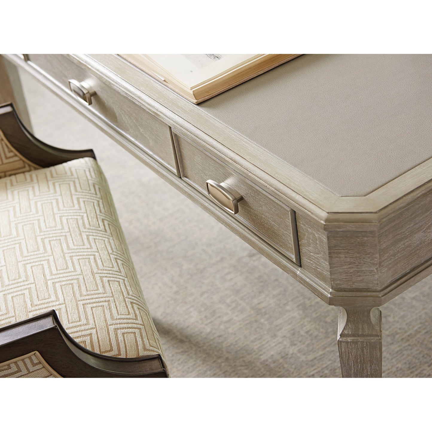 003 SR-835833 | Additional Silo | Chloe Writing Desk by Sligh in pearl gray. Made from unique in a cottage & farmhouse style.