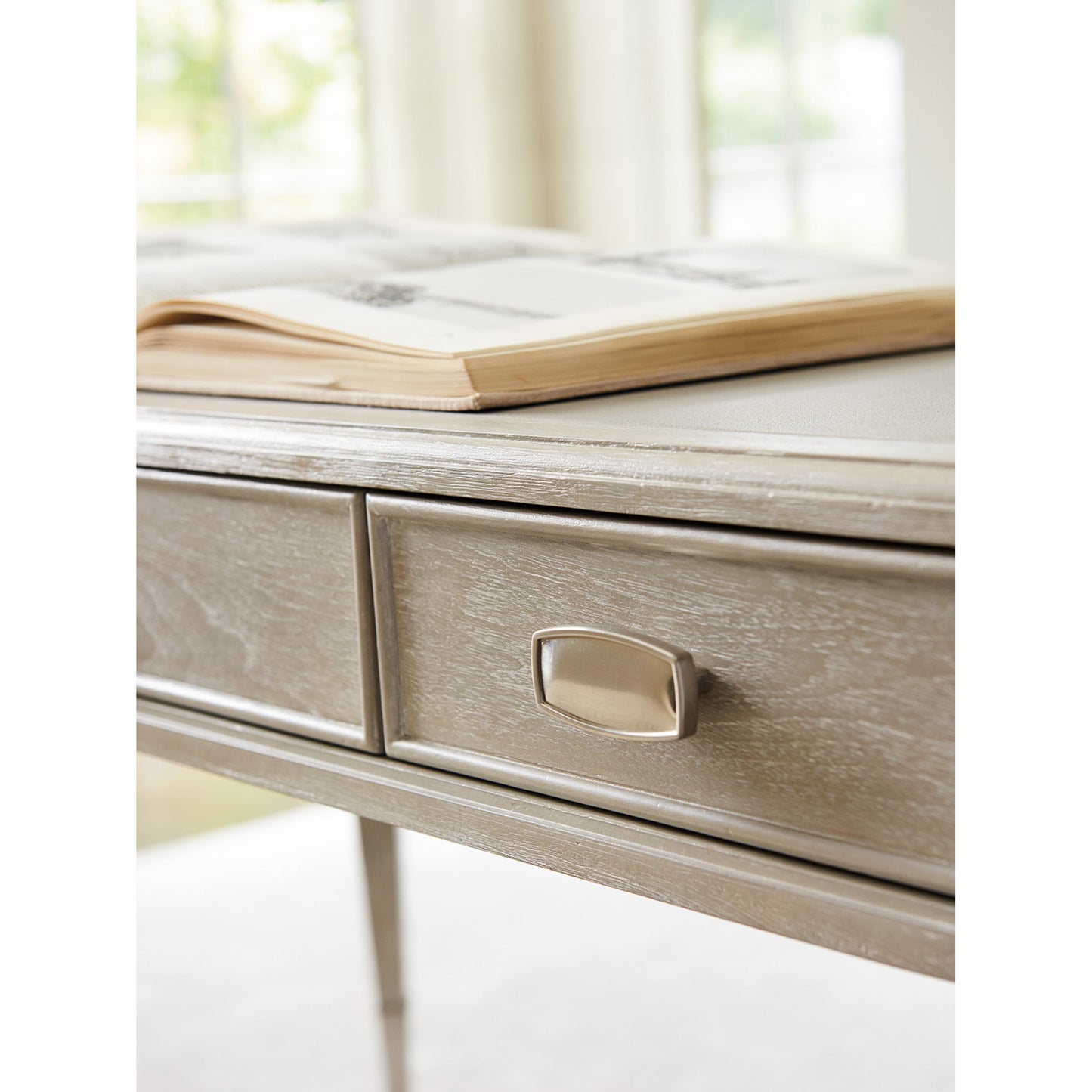 005 SR-835833 | Additional Silo | Chloe Writing Desk by Sligh in pearl gray. Made from unique in a cottage & farmhouse style.