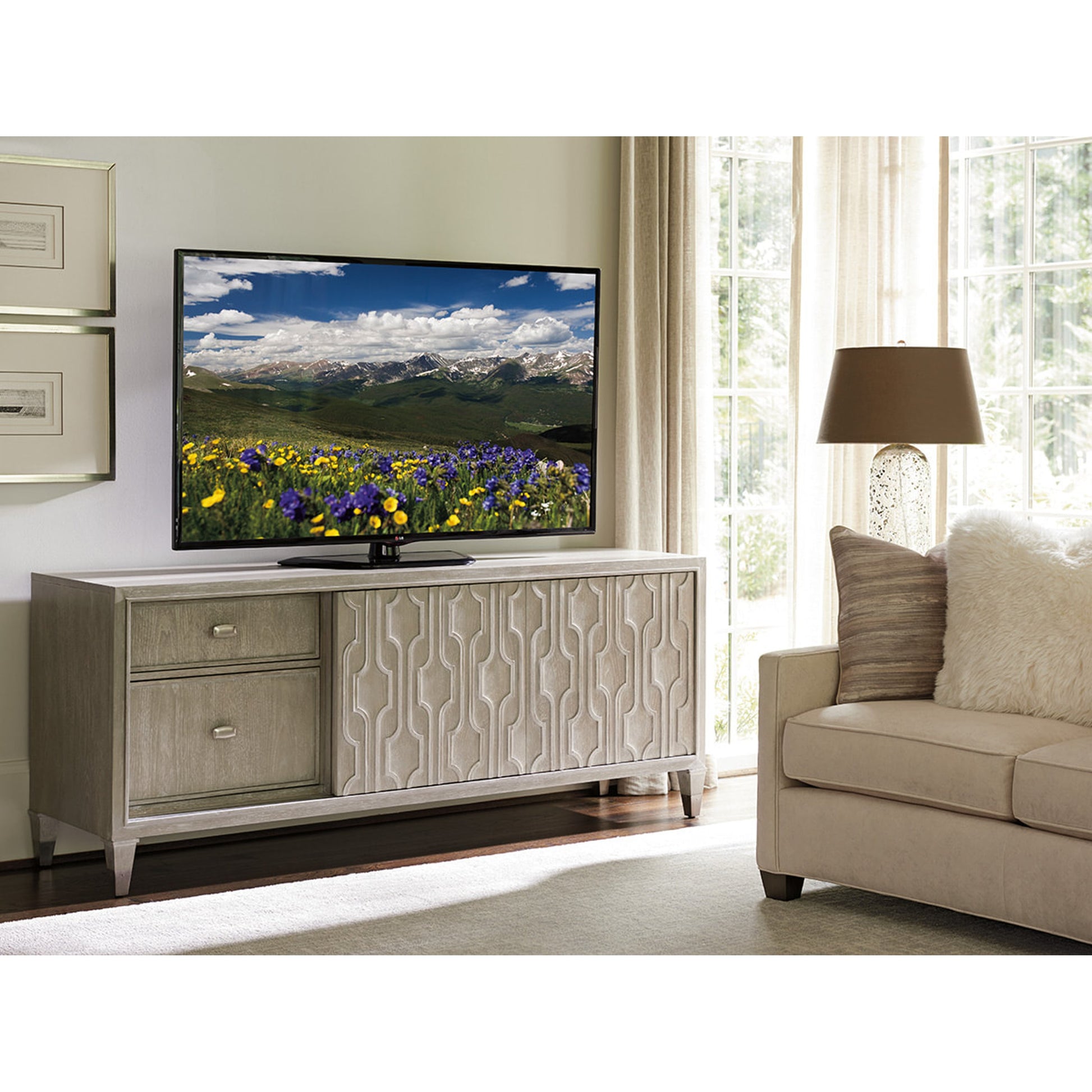 Reese Media Console by Sligh. Made from unique in a transitional style.