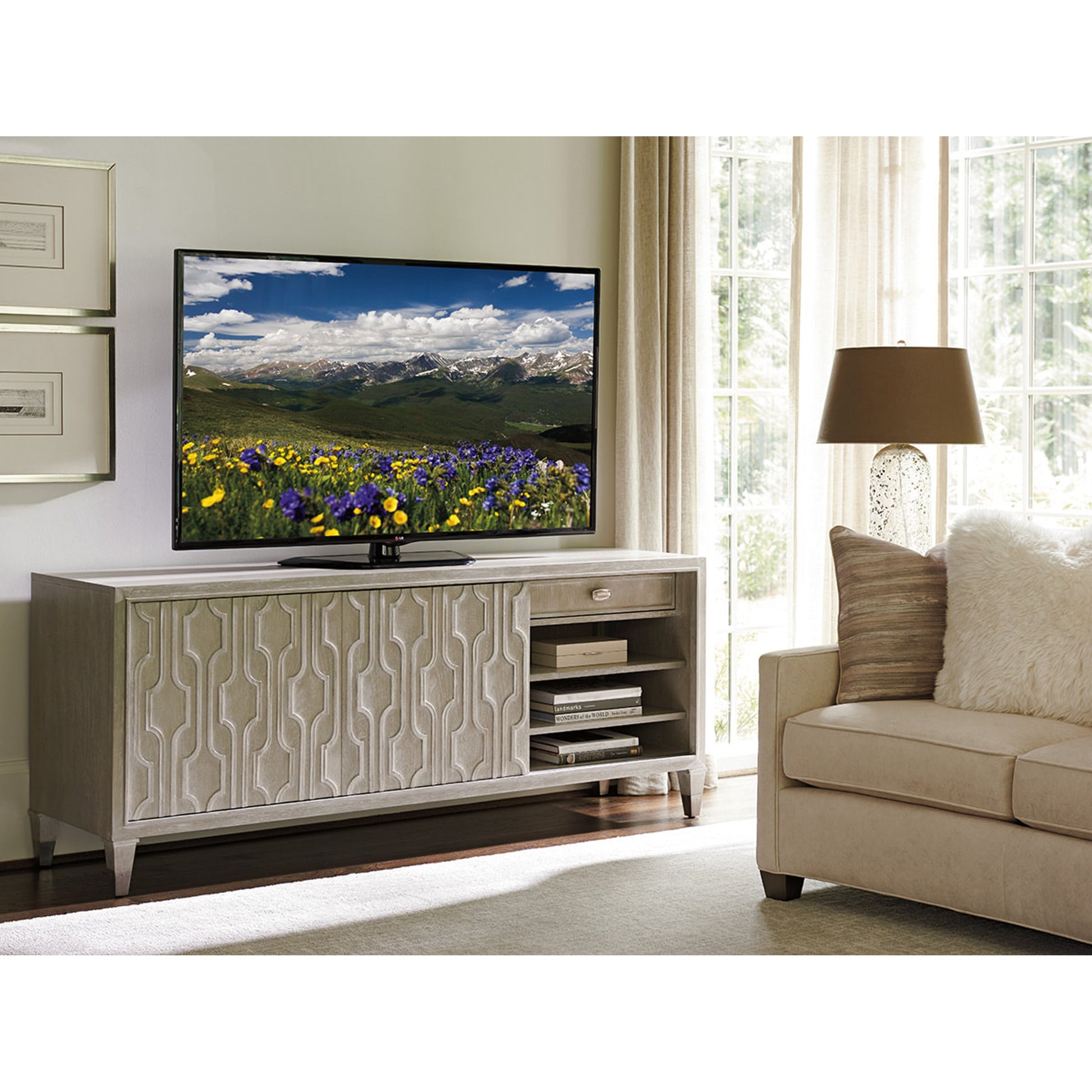Reese Media Console by Sligh. Made from unique in a transitional style.