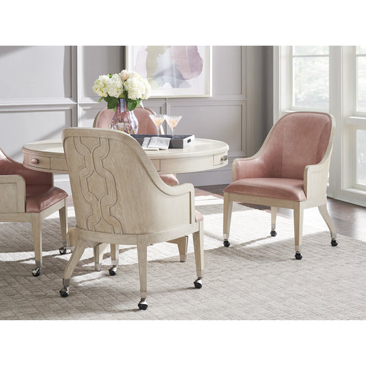 Maddox Game Chair by Sligh in ivory, pink. Made from unique in a transitional style.