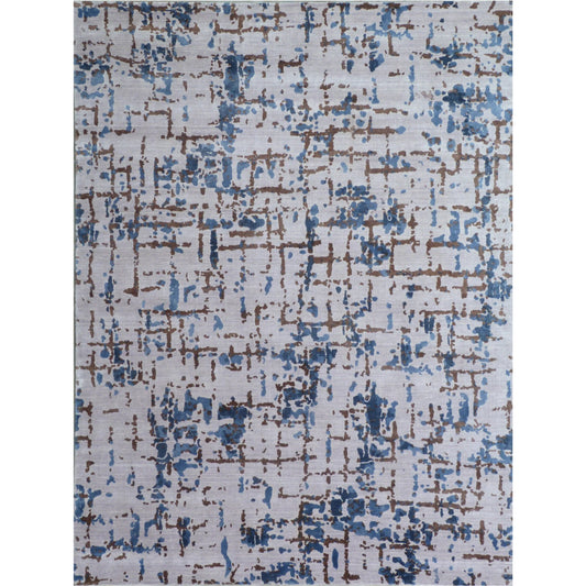 Antolini 2510 Rug by Exquisite Rugs in ivory, blue. Made from bamboo silk in a unique style.