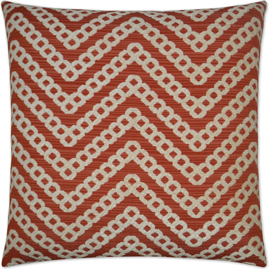 Daumier Pillow by DV Kap Home in mango. Made from 51% rayon, 49% cotton in a unique style.