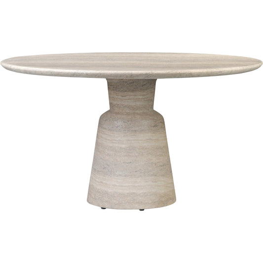 Marsh Outdoor Dining Table by Four Hands in textured sandy grey. Made from solid concrete in a unique style.