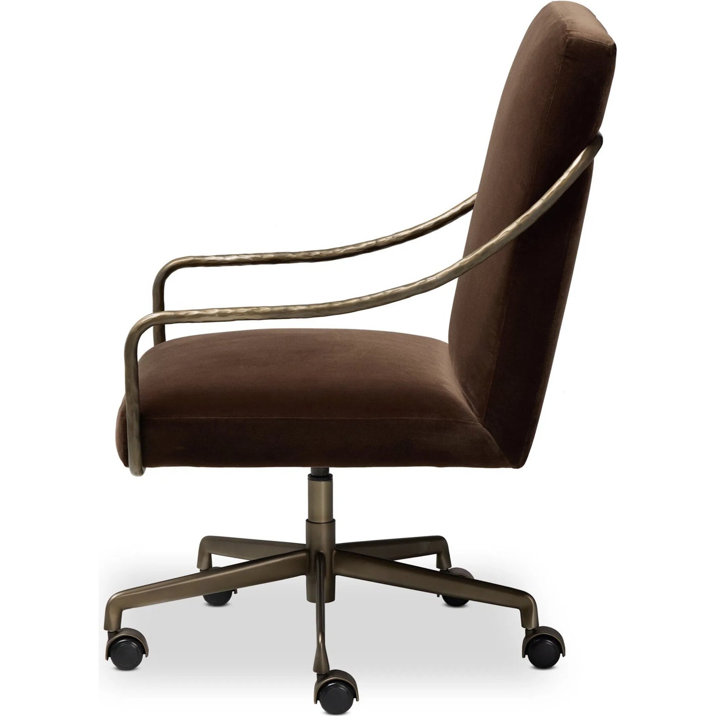 001 SI-2635222 | Additional Silo | Alonzo Desk Chair by Four Hands in surrey mink, warm nickel, hammered warm nicklel. Made from 76.8% cotton, 23.2% polyester, iron in a unique style.