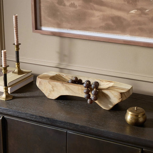 Silla Bowl by Four Hands in burnt reclaimed. Made from solid mixed reclaimed wood in a unique style.