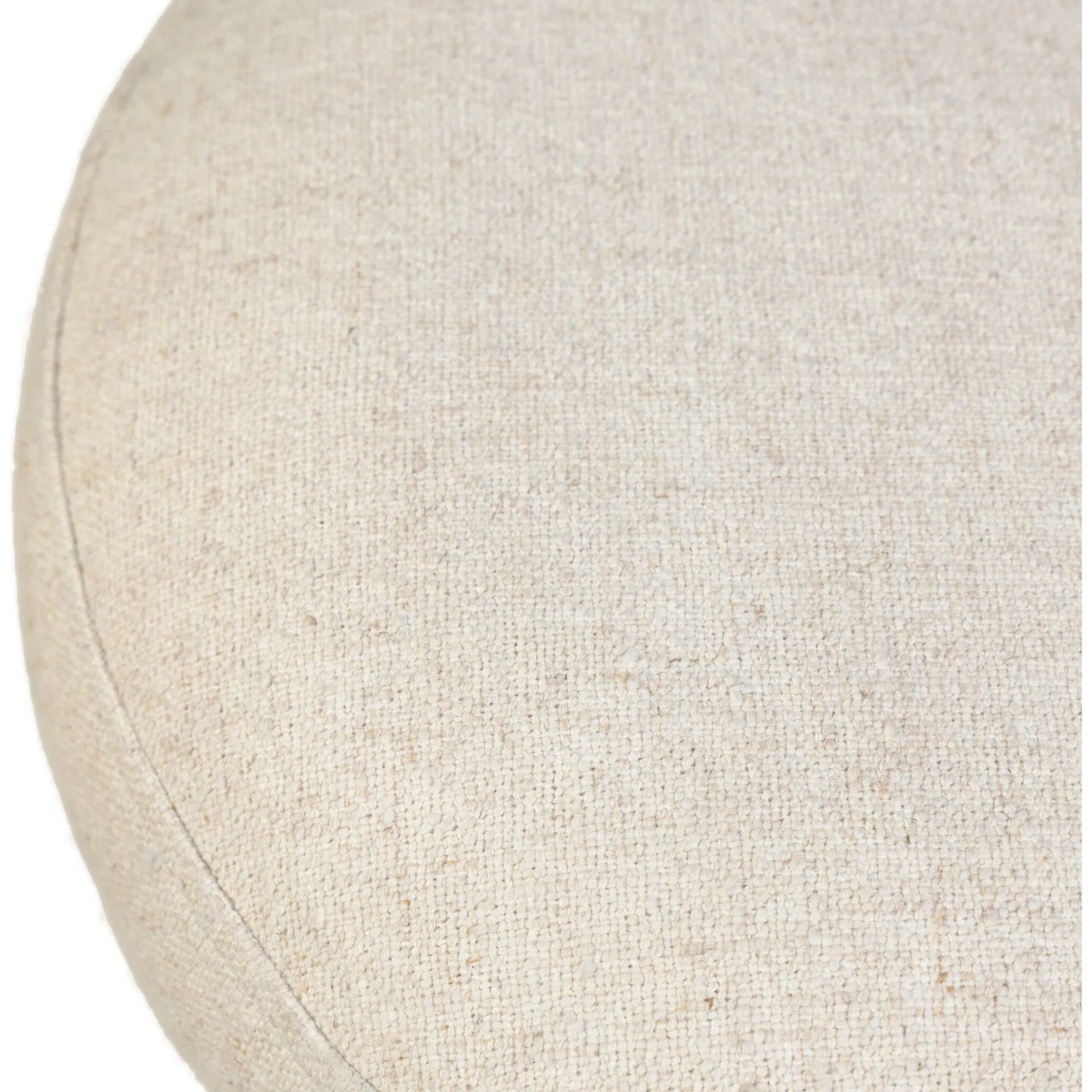 005 SI-2531667 | Closeup | Montclair Stool by Four Hands in antwerp natural, drifted oak resin, aged iron. Made from 39% flax/linen, 35% cotton, 26% polyester, composite resin mixture, iron in a unique style.