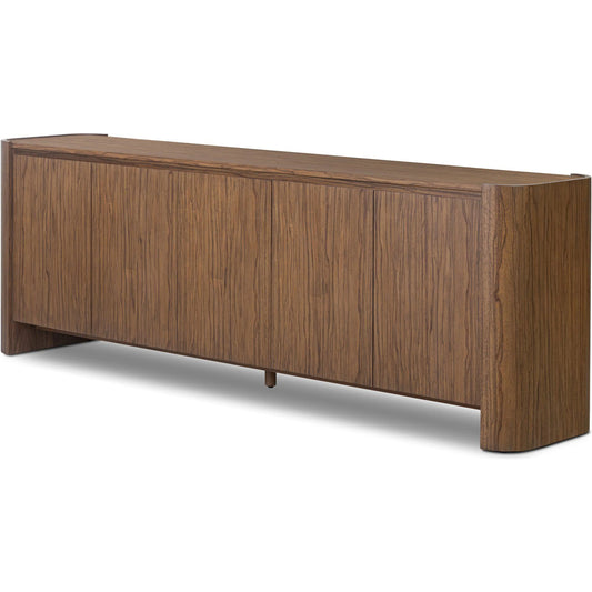Limba Sideboard by Four Hands in medium brown limba. Made from limba veneer in a unique style.