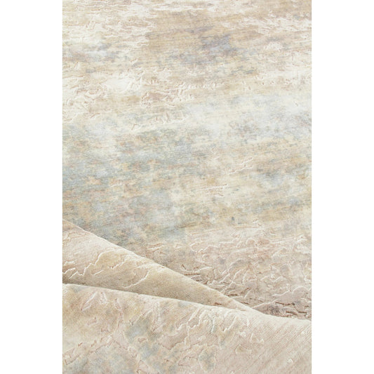 Reflections 2513 Rug by Exquisite Rugs in ivory, soft green. Made from bamboo silk in a unique style.