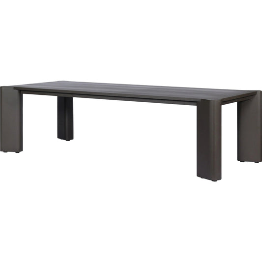 011 SI-2535339 | Primary Silo | Soho Outdoor Metal Dining Table-106" by Four Hands in bronze. Made from aluminum in a unique style.