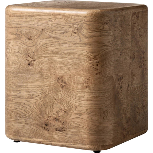 Talessi End Table by Four Hands in wheat medium burl oak, wheat medium burl oak solid. Made from oak veneer, solid oak in a unique style.