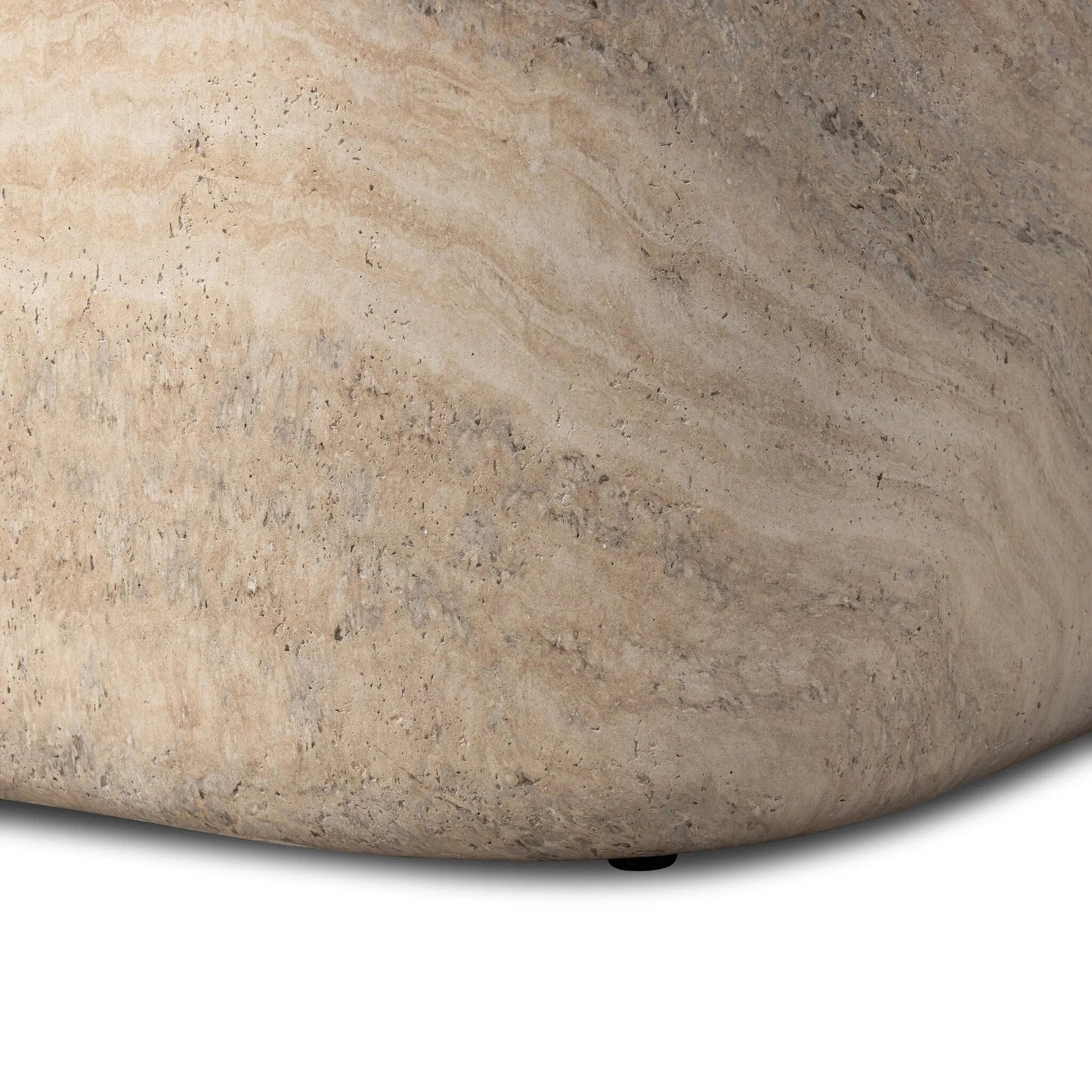 008 SI-2531659 | Closeup | Manor Outdoor Coffee Table by Four Hands in textured sandy grey. Made from solid concrete in a unique style.
