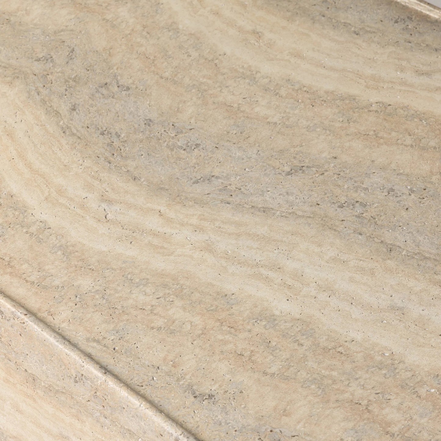 009 SI-2531659 | Closeup | Manor Outdoor Coffee Table by Four Hands in textured sandy grey. Made from solid concrete in a unique style.