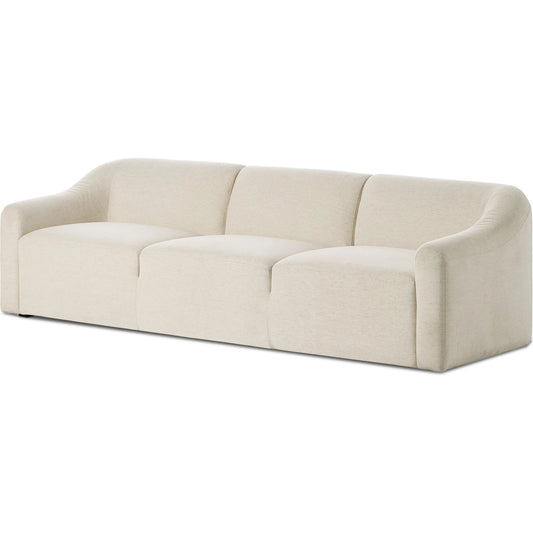 Nellie Sofa by Four Hands in crypton nomad snow. Made from 92% polyester, 8% flax/linen in a unique style.