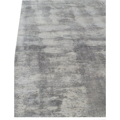 Antolini Area Rug by Exquisite Rugs in gray. Made from bamboo silk in a unique style.