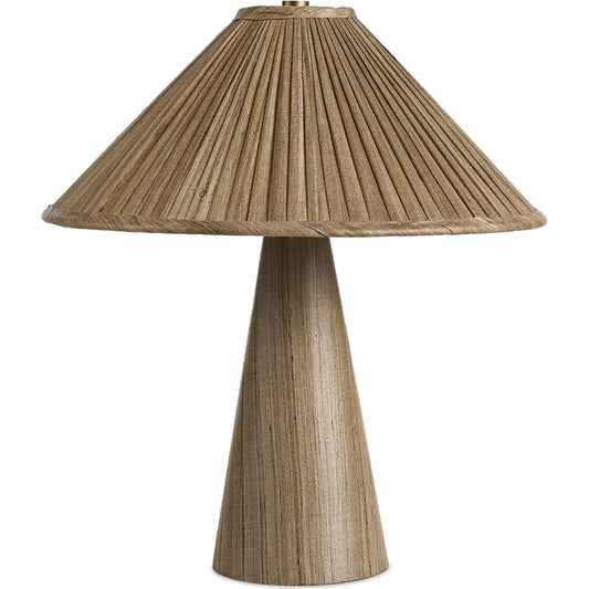 Cordelia Table Lamp by Four Hands in antique brass, natural silk. Made from iron, 100% silk in a unique style.