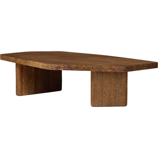 Nella Coffee Table by Four Hands in warm chestnut, carved warm mango. Made from solid mango in a unique style.