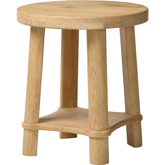 Daley End Table by Four Hands in light natural mango. Made from solid mango in a unique style.