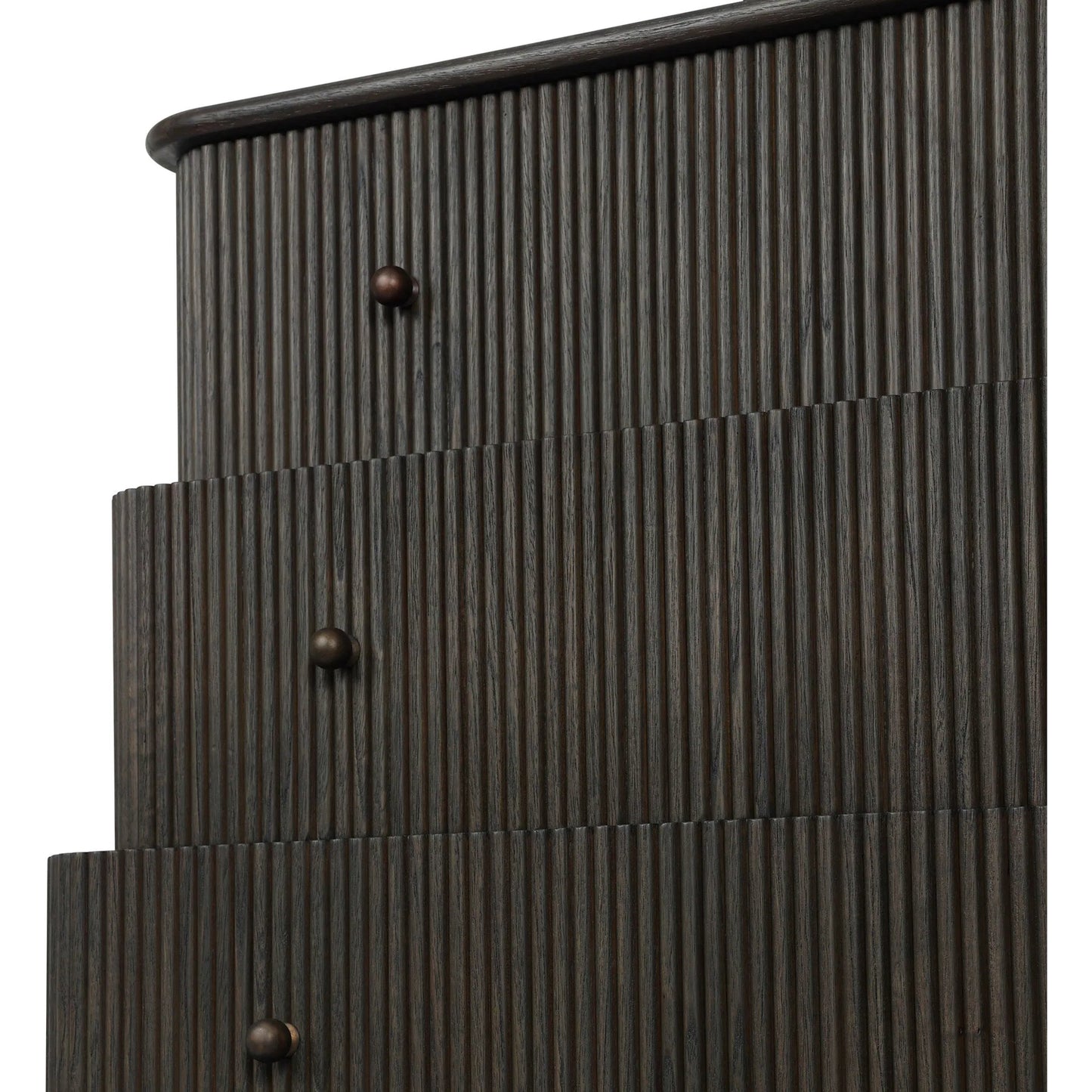 007 SI-2635236 | Closeup | Ona Tall Dresser by Four Hands in smoked black mindi, smoked black mindi veneer. Made from solid mindi, mindi veneer in a unique style.