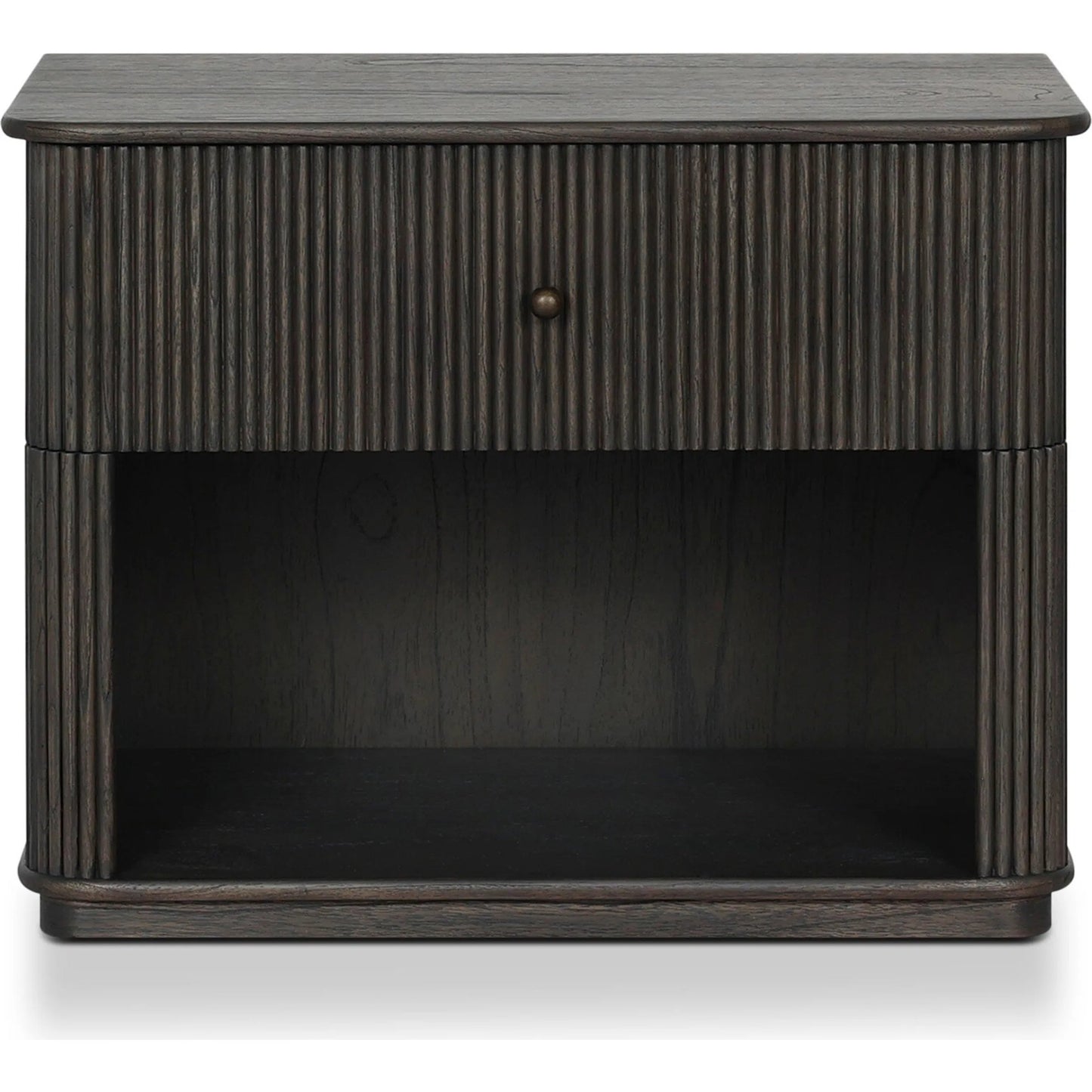000 SI-2635235 | Additional Silo | Ona Nightstand by Four Hands in smoked black mindi veneer. Made from mindi veneer, solid mindi in a unique style.