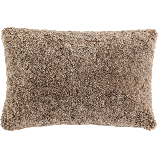 Toby Pillow by Four Hands in taupe shearling. Made from shearling in a unique style.