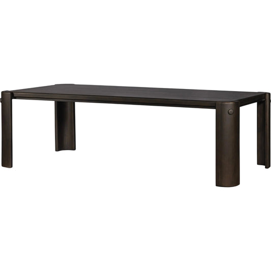 Sono Dining Table by Four Hands in espresso mango veneer. Made from thick mango veneer, solid mango in a unique style.