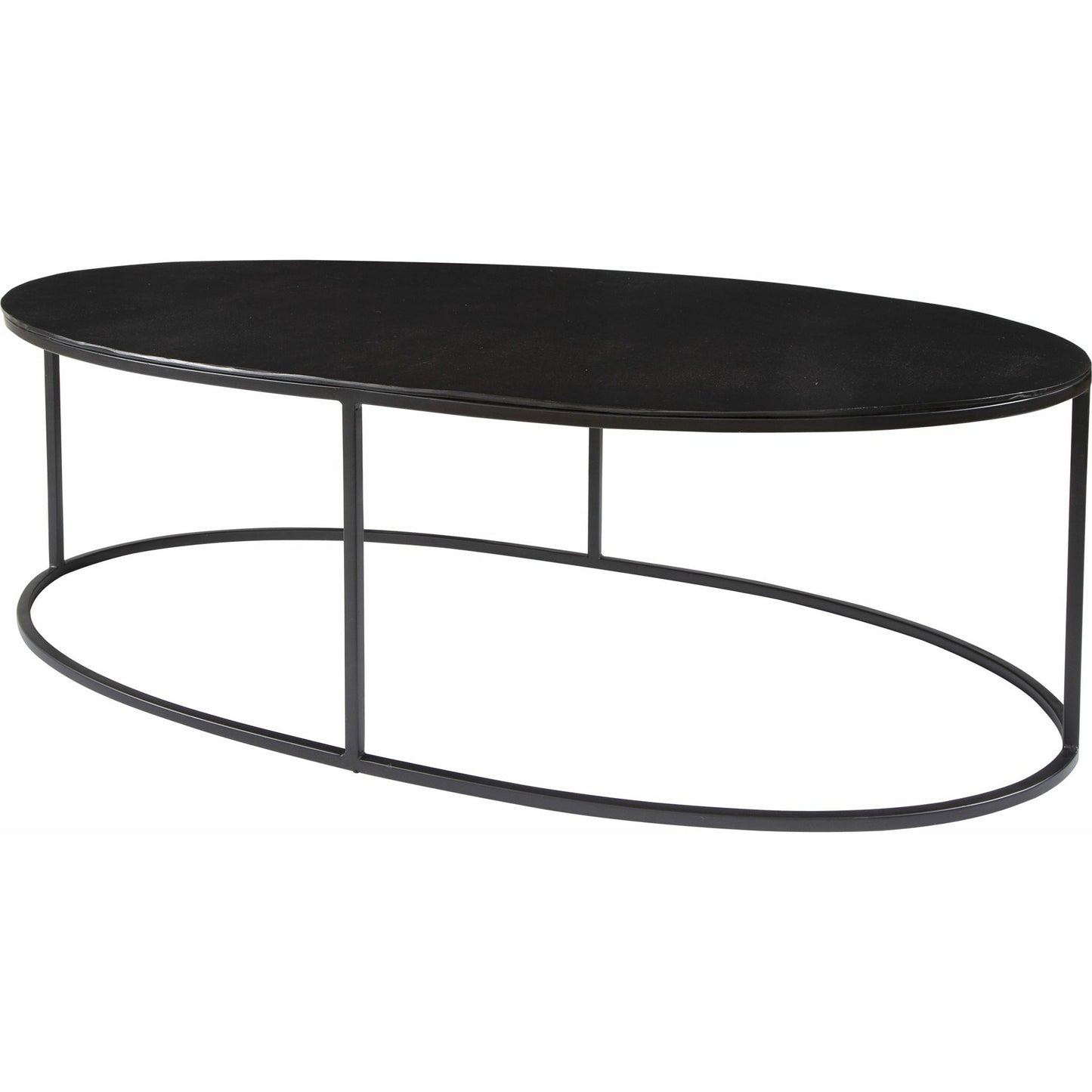 002 SI-1789770 | Additional Silo | Coreene Oval Coffee Table by Uttermost in antique black. Made from iron, aluminum in a transitional style.