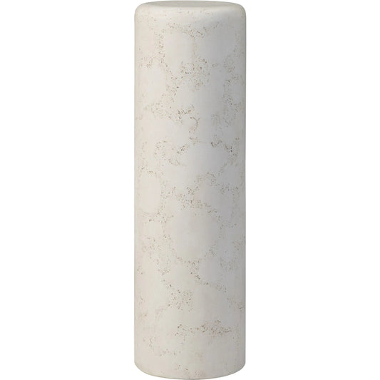 Arati Pedestal by Four Hands in aged white concrete. Made from solid concrete in a unique style.