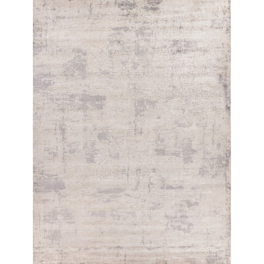 Roset Rug by Exquisite Rugs in silver, gray. Made from bamboo silk in a unique style.
