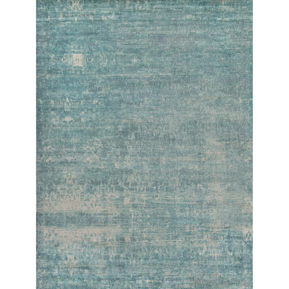 Reflections 2517 Rug by Exquisite Rugs in teal. Made from bamboo silk in a unique style.