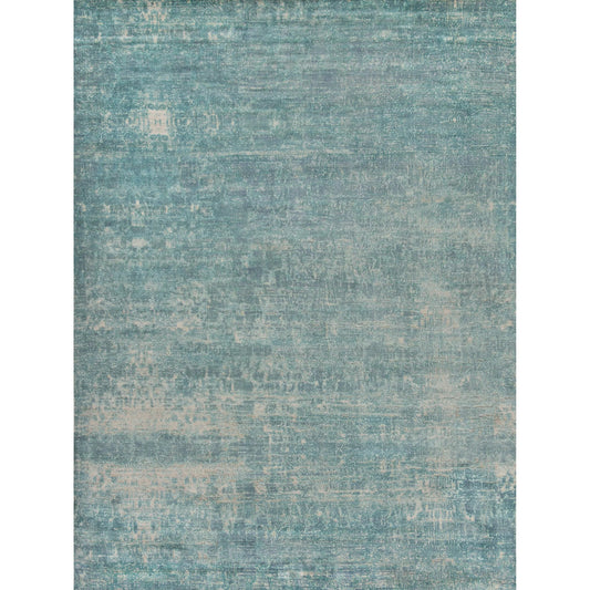 Reflections 2517 Rug by Exquisite Rugs in teal. Made from bamboo silk in a unique style.