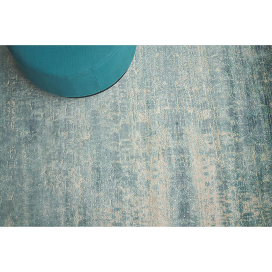Reflections 2517 Rug by Exquisite Rugs in teal. Made from bamboo silk in a unique style.