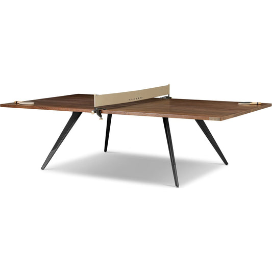 District Eight Ping Pong Table by Four Hands. Made from top grain leather, cast iron in a unique style.