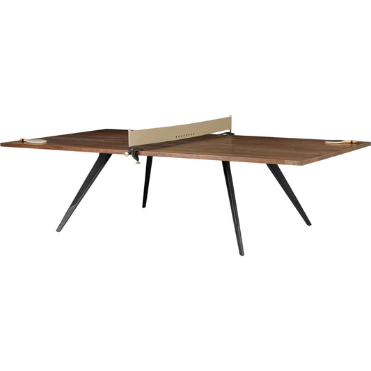 District Eight Ping Pong Table by Four Hands. Made from top grain leather, cast iron in a transitional style.