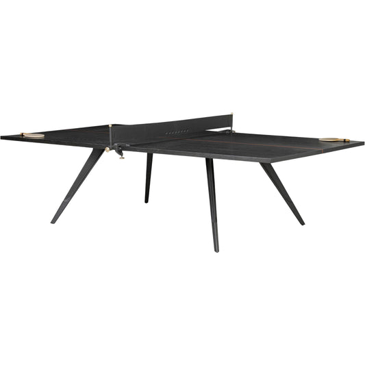 District Eight Ping Pong Table by Four Hands. Made from top grain leather, cast iron in a transitional style.