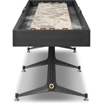 District Eight Large Shuffleboard Table by Four Hands. Made from solid oak, top grain leather, cast iron in a transitional style.