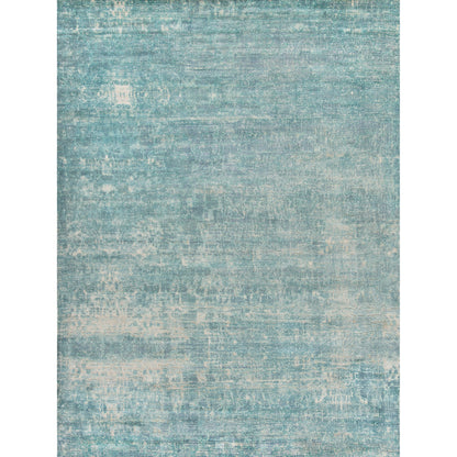 Reflections Rug - Teal by Exquisite Rugs in teal. Made from bamboo silk in a unique style.