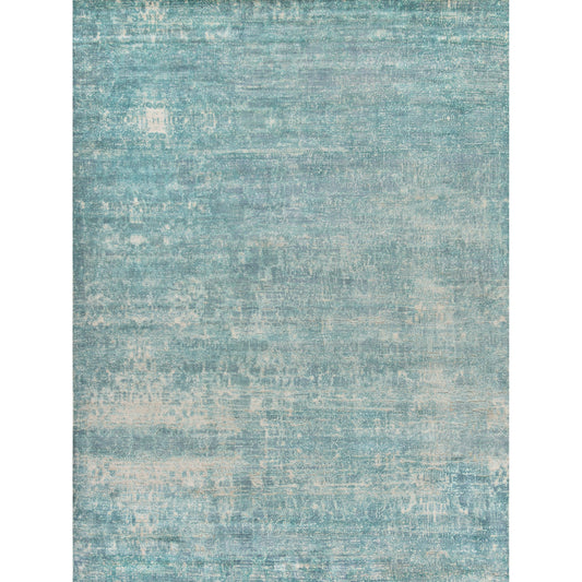 Reflections Rug - Teal by Exquisite Rugs in teal. Made from bamboo silk, cotton in a unique style.