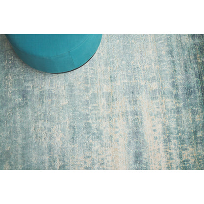 Reflections Rug - Teal by Exquisite Rugs in teal. Made from bamboo silk in a unique style.